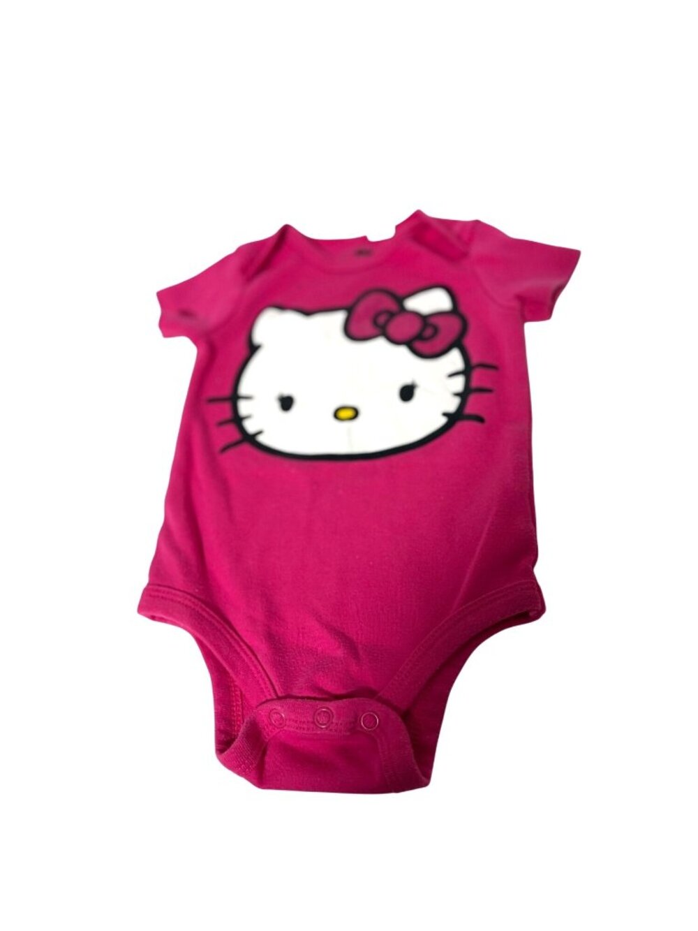 Hello Kitty girls infant baby Size 6 9 Months pink 1 piece bodysuit short sleeve